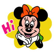 Minnie Mouse: Retro Sticker for LINE & WhatsApp | ZIP: GIF & PNG