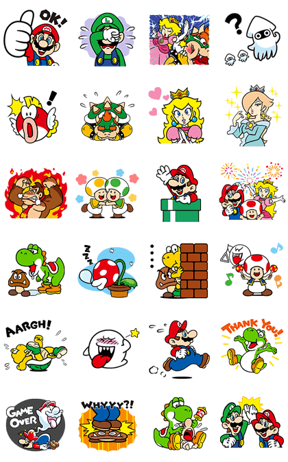 Talking Super Mario Animated Stickers