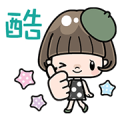 Animated Cute Girl with Bobbed Hair