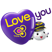 THAI Airways: Smile Staff & Always Love You Thai-Airways-Line-Stickers-