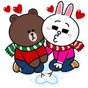  Brown Cony  Holiday Special Sticker for LINE WhatsApp 