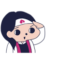 Adorably Animated Santaro Stickers