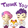 AE-chan, ON-kun, and Kanekko Sticker for LINE & WhatsApp | ZIP: GIF & PNG