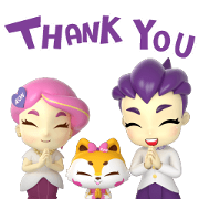 AE-chan, ON-kun, and Kanekko Sticker for LINE & WhatsApp | ZIP: GIF & PNG