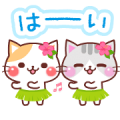 Animated Cats 5 (Summer) Sticker for LINE & WhatsApp | ZIP: GIF & PNG