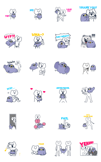 Animated Mentori × Betakkuma Line Sticker GIF & PNG Pack: Animated & Transparent No Background | WhatsApp Sticker