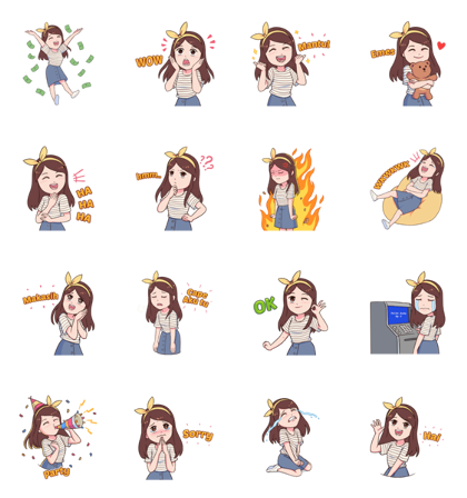 BCA Virtual Assistant VIRA Is Back! Line Sticker GIF & PNG Pack: Animated & Transparent No Background | WhatsApp Sticker