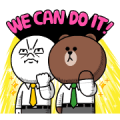 BROWN & FRIENDS Workplace Stickers Sticker for LINE & WhatsApp | ZIP: GIF & PNG
