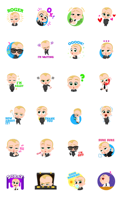 Boss Baby Animated Stickers Line Sticker GIF & PNG Pack: Animated & Transparent No Background | WhatsApp Sticker