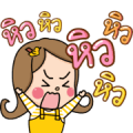 Free Chubby Girl: Enjoy Eating LINE sticker for WhatsApp