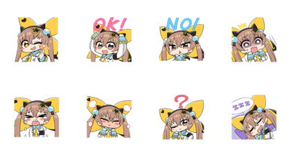 Destiny Child Davi: Chat with My Master Line Sticker GIF & PNG Pack: Animated & Transparent No Background | WhatsApp Sticker