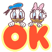 Free Donald & Daisy Supersized Letters LINE sticker for WhatsApp