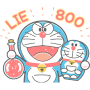 Free Doraemon's Animated Crayon Stickers LINE sticker for WhatsApp