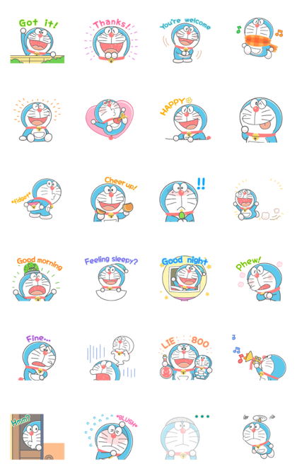  Doraemon  s Animated Crayon Stickers Sticker  for LINE 