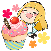 Elissy in Sweets Land Elissy in Sweets Land Sticker for LINE & WhatsApp | ZIP: GIF & PNG
