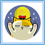 Fumeancats Moon Stickers Fumeancats Moon Stickers Sticker for LINE & WhatsApp | ZIP: GIF & PNG