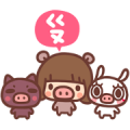 Kinoko & Labito, Year of the Pig! Sticker for LINE & WhatsApp | ZIP: GIF & PNG
