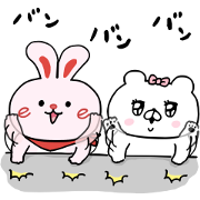 Free Kumaco × eheya rabbit LINE sticker for WhatsApp