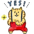 Free LINE NEWS × Lazy Nyansuke LINE sticker for WhatsApp