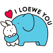 Free Loewe's Bunny & Elephant LINE sticker for WhatsApp