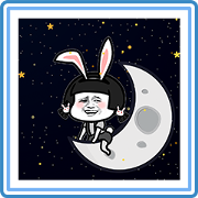 Mushrooman Moon Stickers Sticker for LINE & WhatsApp | ZIP: GIF & PNG