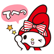 Free My Melody: Red Riding Hood LINE sticker for WhatsApp
