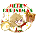 Pi Pi Cat Wishes You a Merry Christmas Sticker for LINE & WhatsApp | ZIP: GIF & PNG