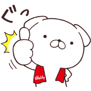 Free SUMITOMO LIFE × Cute White Dogs LINE sticker for WhatsApp