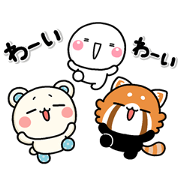 Free Shiromaru × Shirotasan & Resamaru LINE sticker for WhatsApp