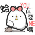 Black and White Chicken at Work Sticker for LINE & WhatsApp | ZIP: GIF & PNG