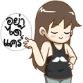 Chubby Girl Pop-Ups! 2 Sticker for LINE & WhatsApp | ZIP: GIF & PNG