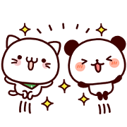 Free Feeling Panda × Bellnya LINE sticker for WhatsApp