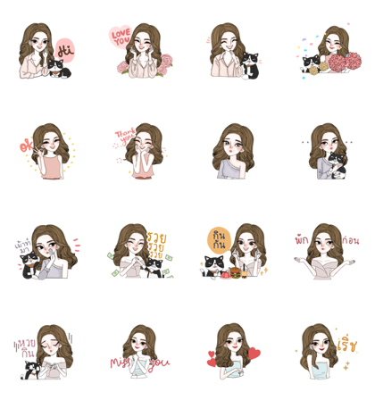 Download J'Beaut & Jodd: Melt Your Hearts Sticker LINE and use on WhatsApp