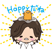 Jin × gudetama Animated Stickers Sticker for LINE & WhatsApp | ZIP: GIF & PNG