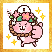 Free Kanahei's Piske & Usagi CNY Stickers LINE sticker for WhatsApp