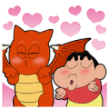 Free LINE Bubble 2 × Crayon Shin-chan LINE sticker for WhatsApp