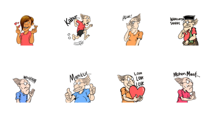 Mice Cartoon: Indonesia Banget Line Sticker GIF & PNG Pack: Animated & Transparent No Background | WhatsApp Sticker