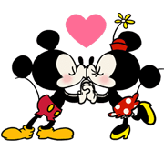Free Mickey and Friends: Love Love LINE sticker for WhatsApp