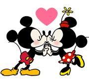 Mickey and Friends: Love Love Sticker for LINE & WhatsApp | ZIP: GIF & PNG
