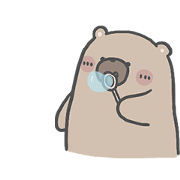 Mr. bear and his cutie cat: Silent Love Sticker for LINE & WhatsApp | ZIP: GIF & PNG