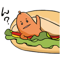 Free Soppurin the Sausage LINE sticker for WhatsApp