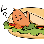 Free Soppurin the Sausage LINE sticker for WhatsApp