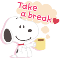 Free Thoughtful Snoopy Stickers LINE sticker for WhatsApp