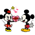 Valentine with Mickey Sticker for LINE & WhatsApp | ZIP: GIF & PNG