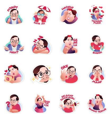 Buka Aja Stikernya! Line Sticker GIF & PNG Pack: Animated & Transparent No Background | WhatsApp Sticker