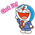 Doraemon on the Job Sticker for LINE & WhatsApp | ZIP: GIF & PNG