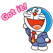 Doraemon on the Job Sticker for LINE & WhatsApp | ZIP: GIF & PNG