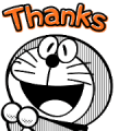 Doraemon's Animated Monotone Stickers Sticker for LINE & WhatsApp | ZIP: GIF & PNG
