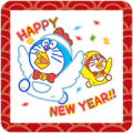 Doraemon's New Year's Gift Stickers Sticker for LINE & WhatsApp | ZIP: GIF & PNG