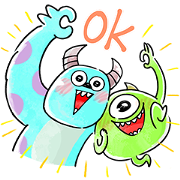 Easygoing Monsters, Inc. ♪ Sticker for LINE & WhatsApp | ZIP: GIF & PNG